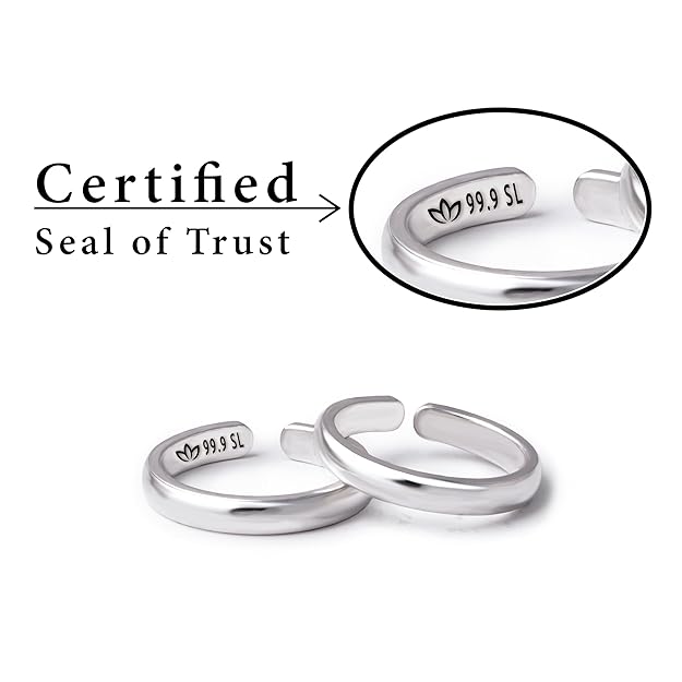 Women Half Round Regular Toe Rings