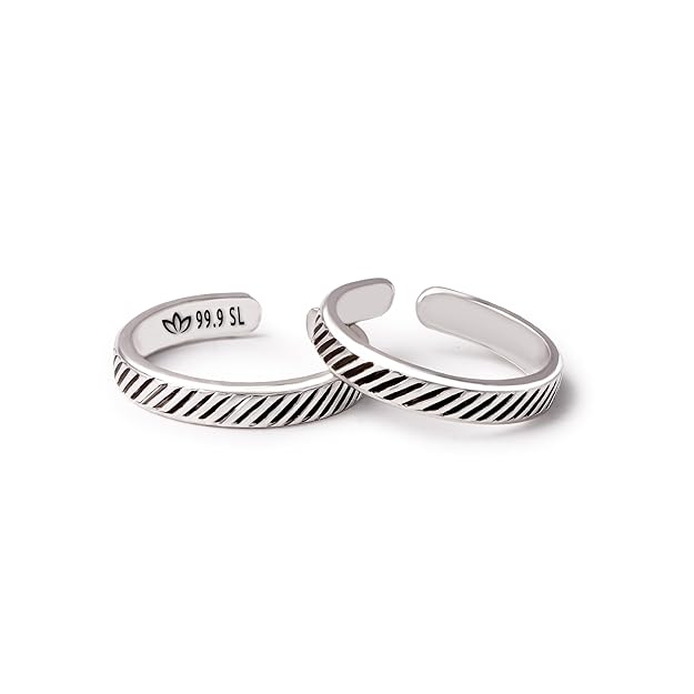 Aura line 99.9% Pure Silver toe ring