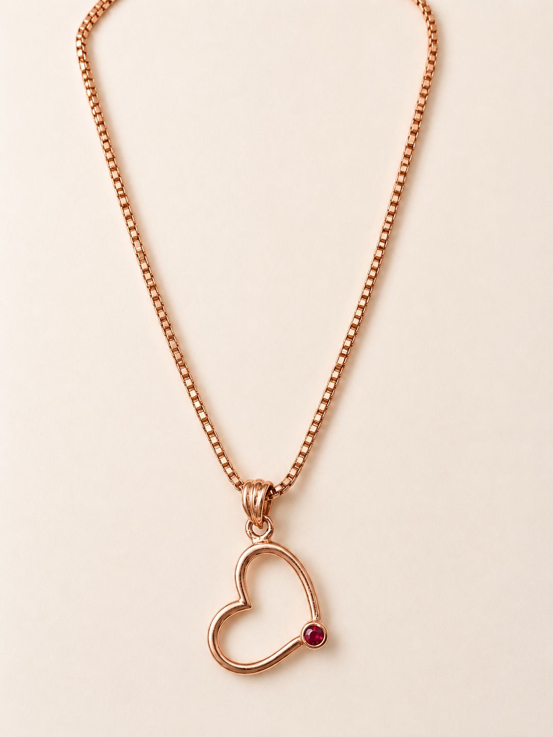 Silver Chain With Heart Pendent For Women