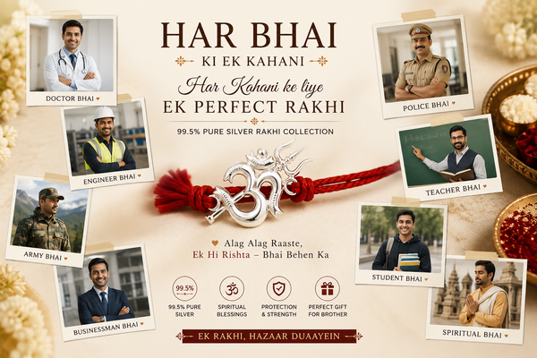99.5% Pure Silver Rakhi for Every Brother | Madhaviya Jewels