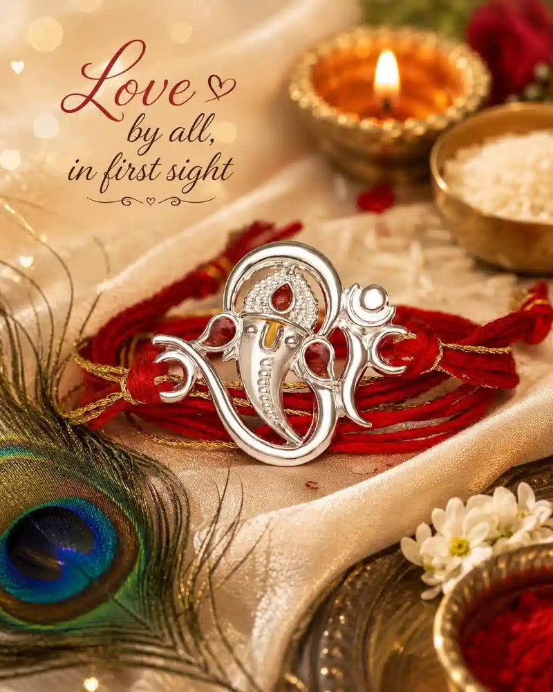 Meenakari OM Design rakhi for brother
