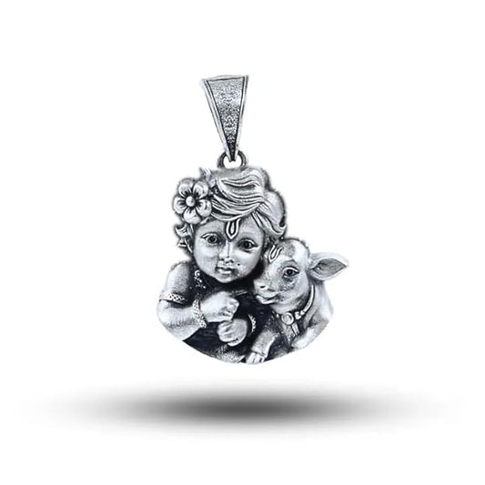 Laddu Gopal with Calf Pendant