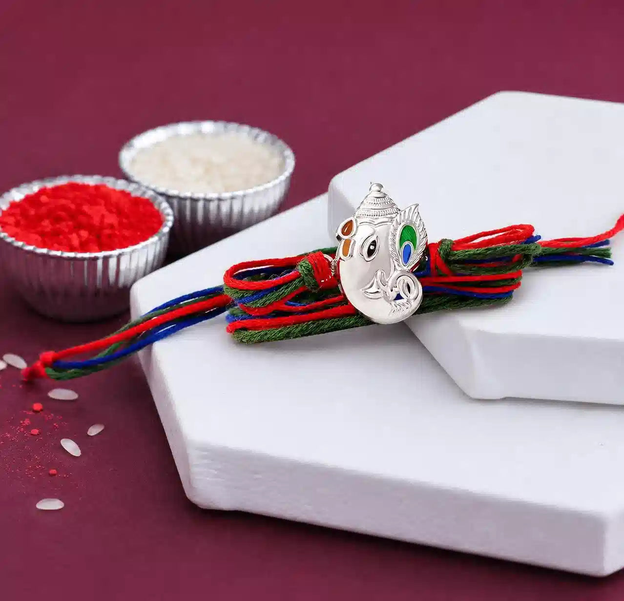 Morpankh Ganesha Rakhi