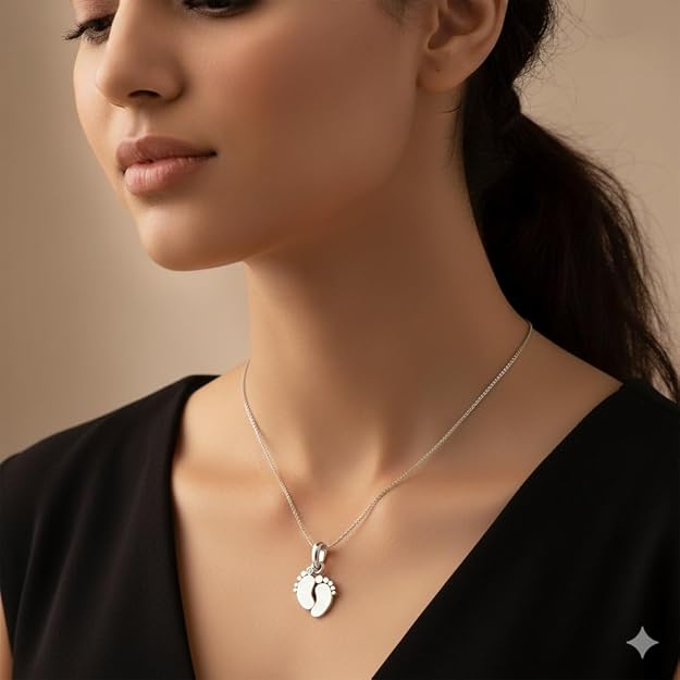 Baby Footprint pendant chain