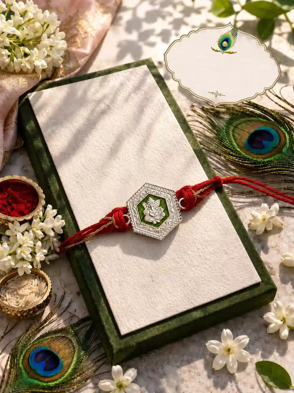 Traditional Meenakari Work, Om Ganesha Swastik Design