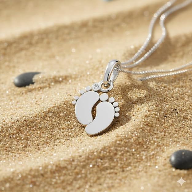 Baby Footprint pendant chain