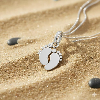 Baby Footprint pendant chain