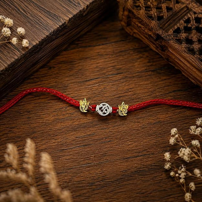 Shivansh Rudraksh Rakhi | Rudraksha Silver Rakhi | Rakhi for Brother