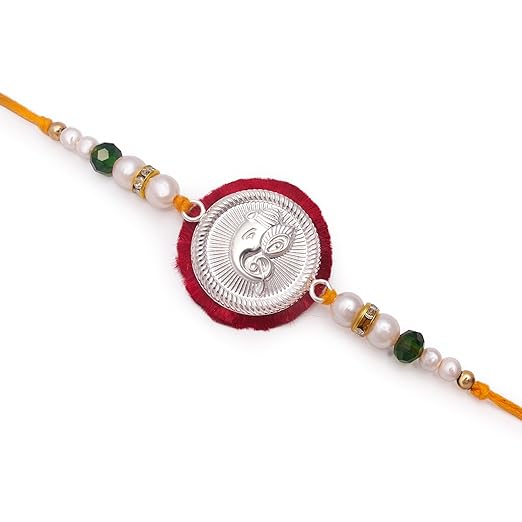red funda  Ganesha Rakhi for Brother