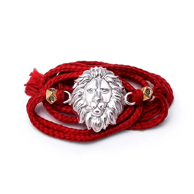 99.5% Pure Real Silver Certified LION FACE RAKHI/Designer Rakhi