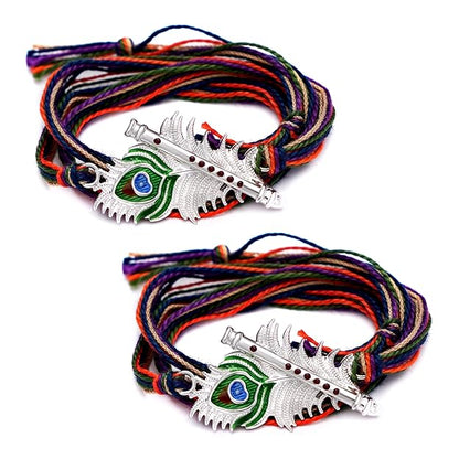 #Peacock Feather with Bansuri Pack of 2