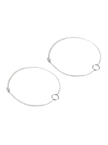 Circle Anklets in 925 Silver