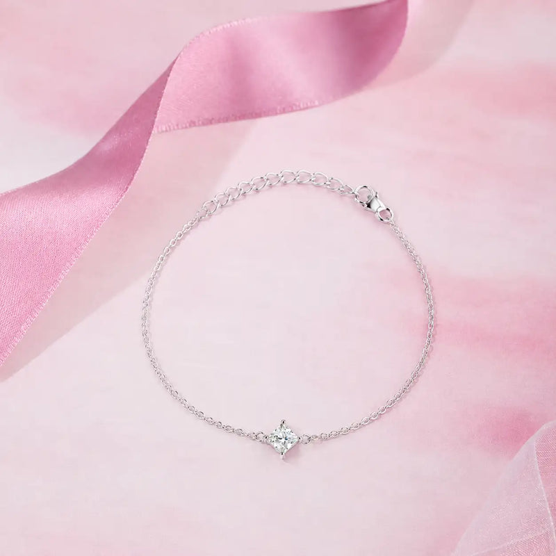 Solitaire Shine Bracelet in 925 Silver