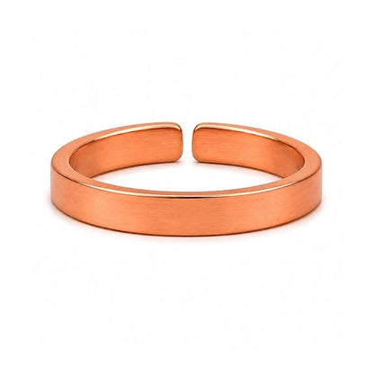 99.9% pure copper customizable logo adjustable ring with rose gold finish