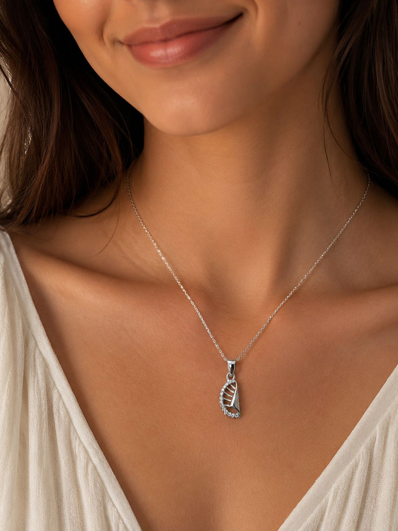 Silver Chain With Pendent For Girl & Women