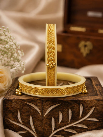 Rajasthani Royal Pure Silver Gold Plated Bangles For Women| Best Gift