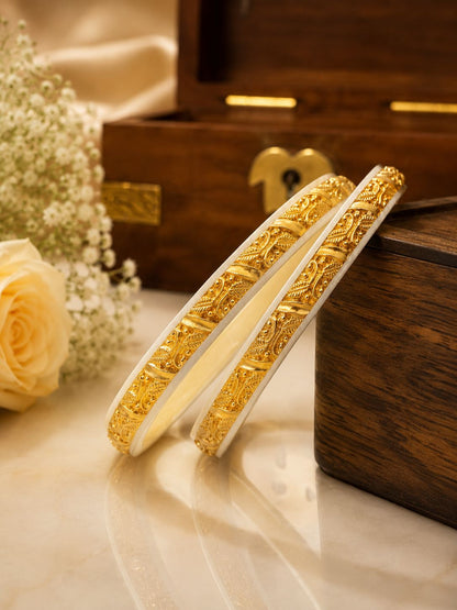 Rajasthani Royal Pure Silver Gold Plated Bangles For Women| Best Gift