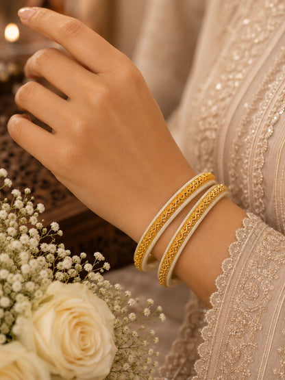 Rajasthani Pure Silver Gold Plated Bangles For Women| Best Gift