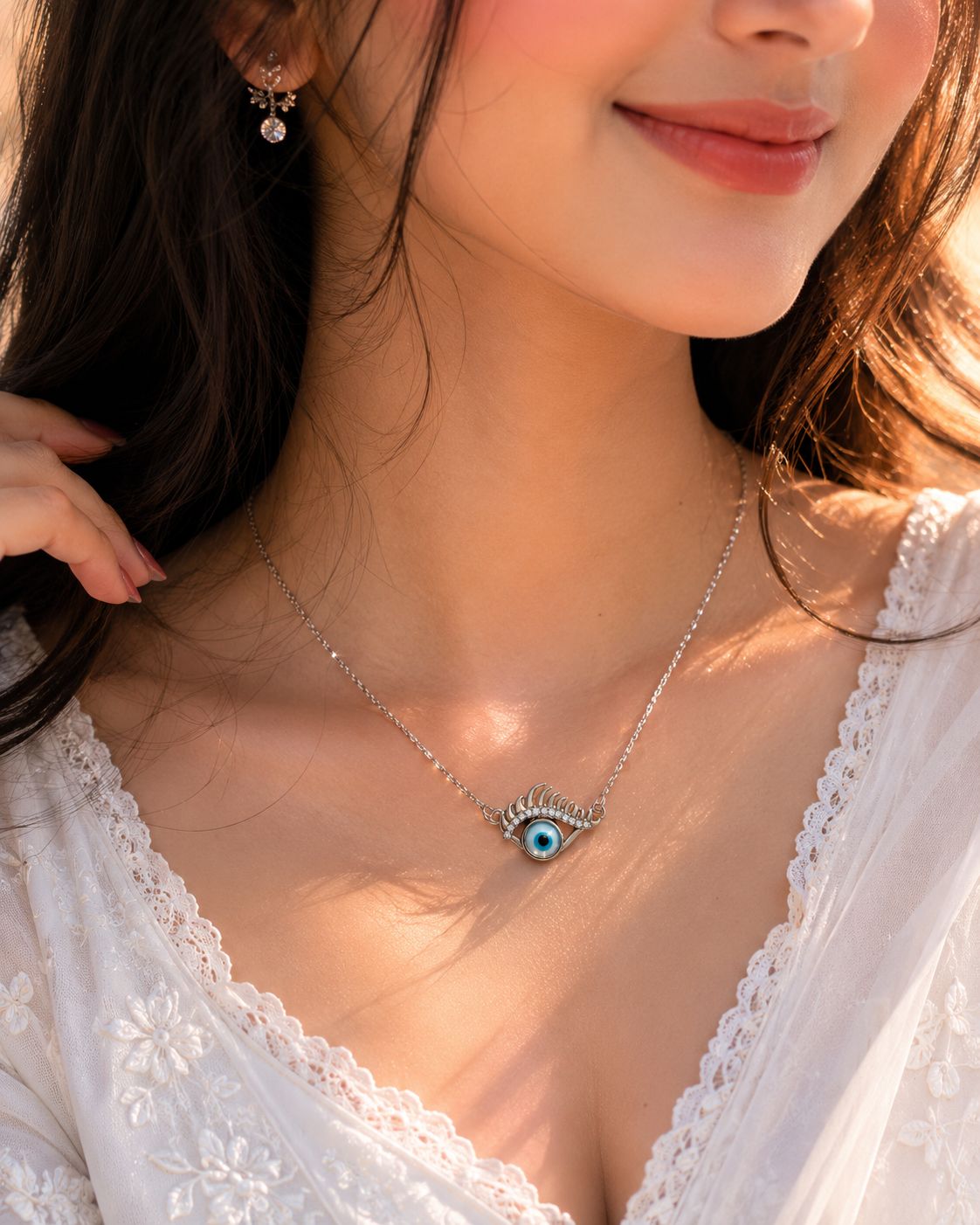 Silver Chain With Pendent For Girl