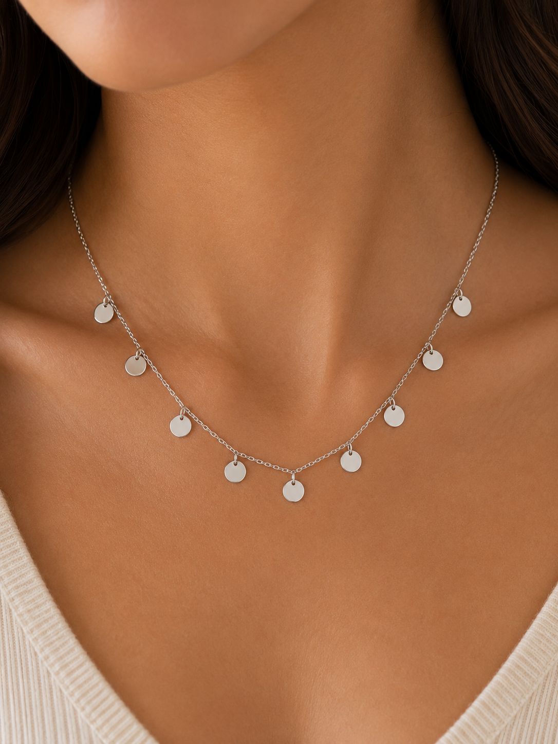 Silver Chain With Pendent For Girl & Women