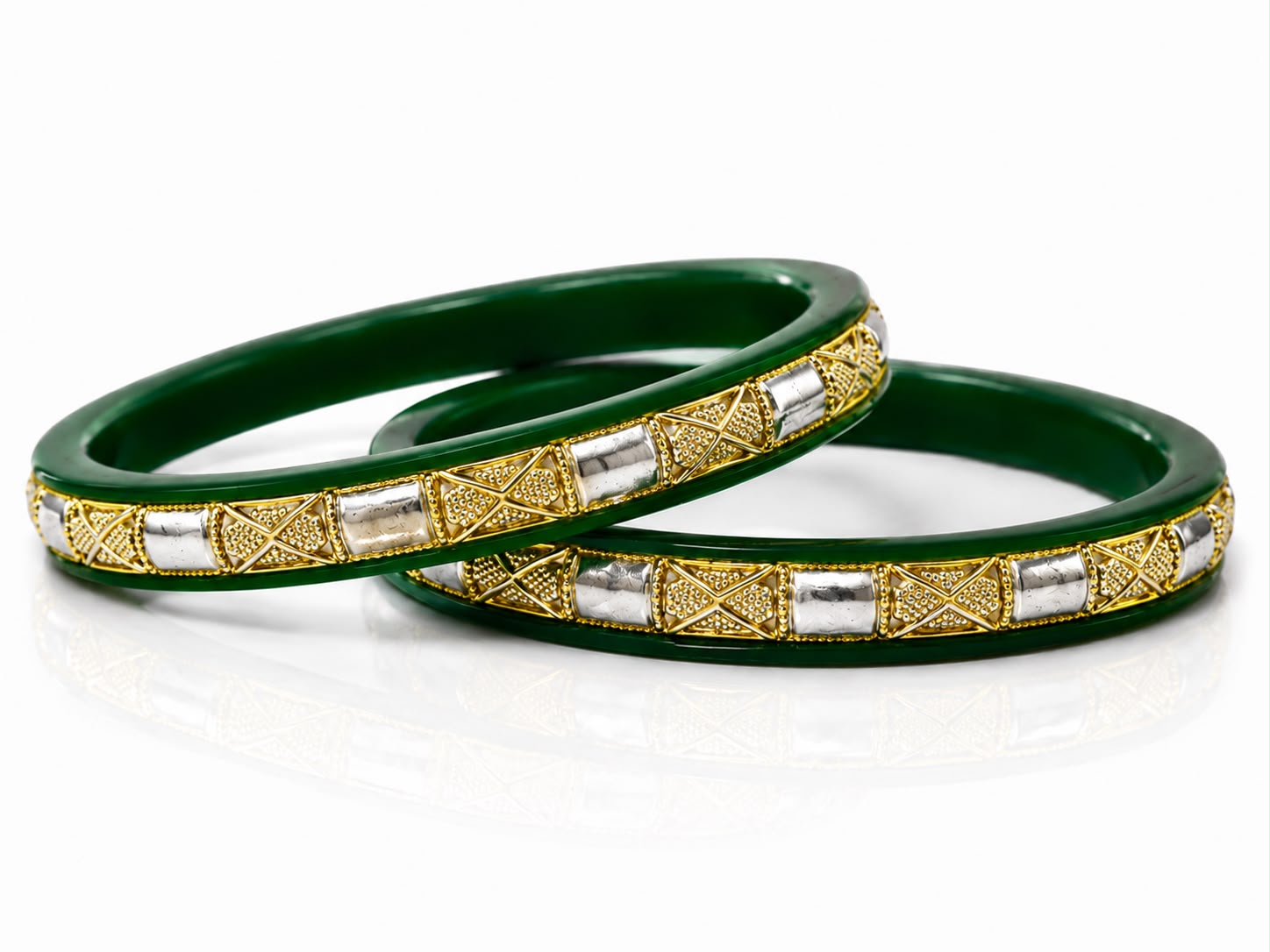 Sawan Green Gold Plated Silver Bangles for Women – Traditional Hariyali Teej & Raksha Bandhan Jewellery by Madhaviya Jewels