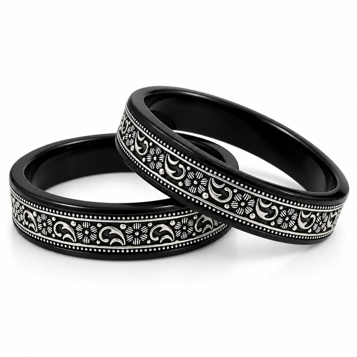 Original 99.5 % Pure Silver Floral Designer Bangle | Traditional Rajasthani Style