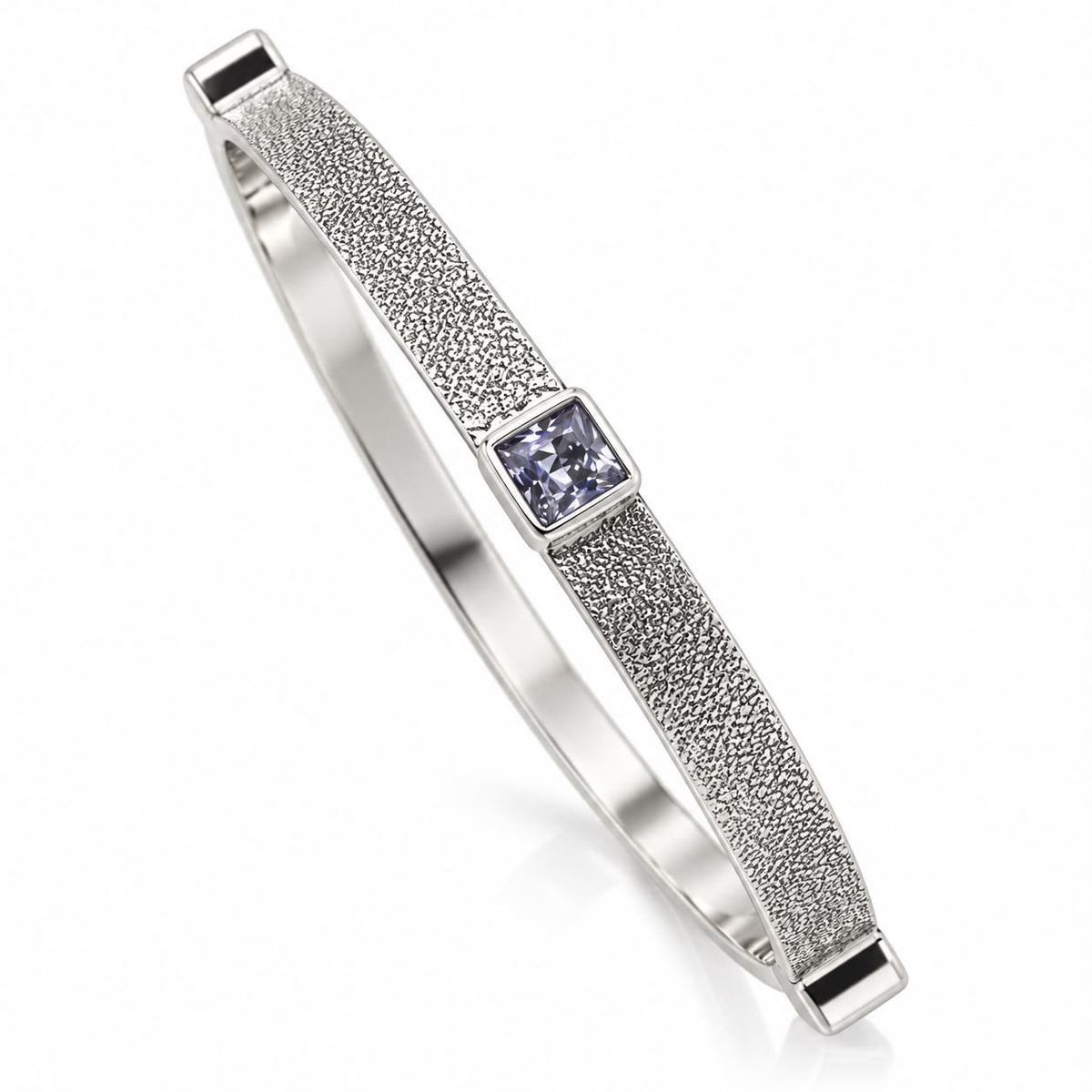 Silver Solitaire Bangle |99.5% Pure Silver | Premium Handcrafted Bangle