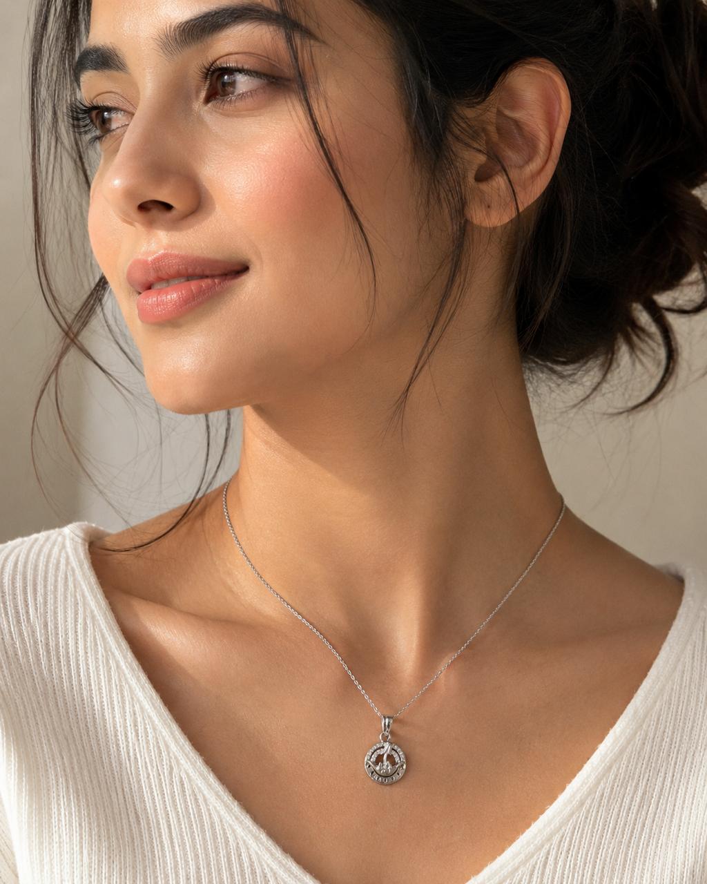 Silver Chain With Pendent For Girl & Women