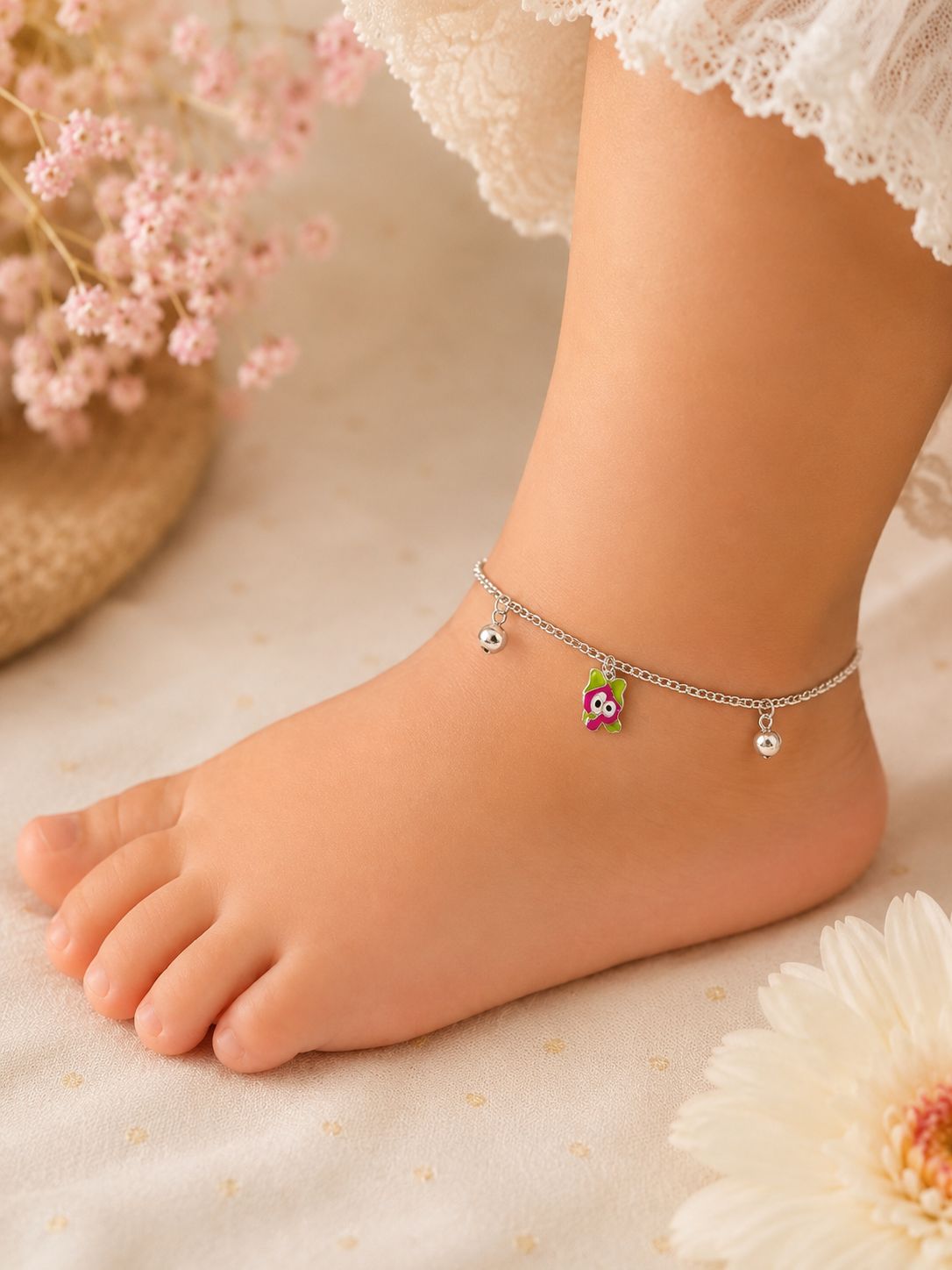 925 Sterling Silver Anklet for kids