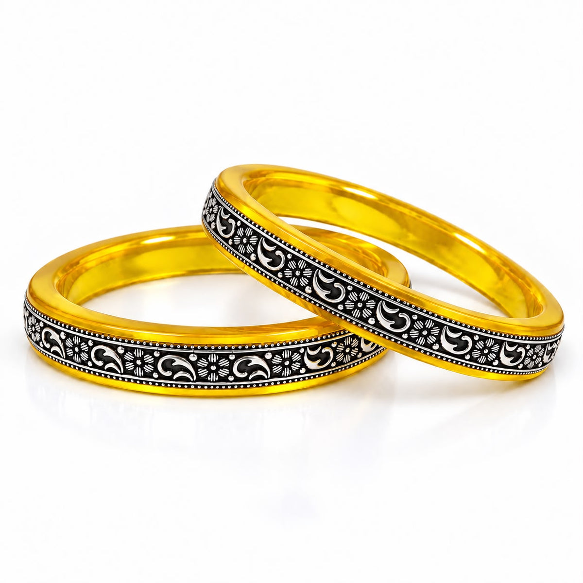 Original 99.5% Pure Silver Floral Designer Bangle | Traditional Rajasthani Bangle|