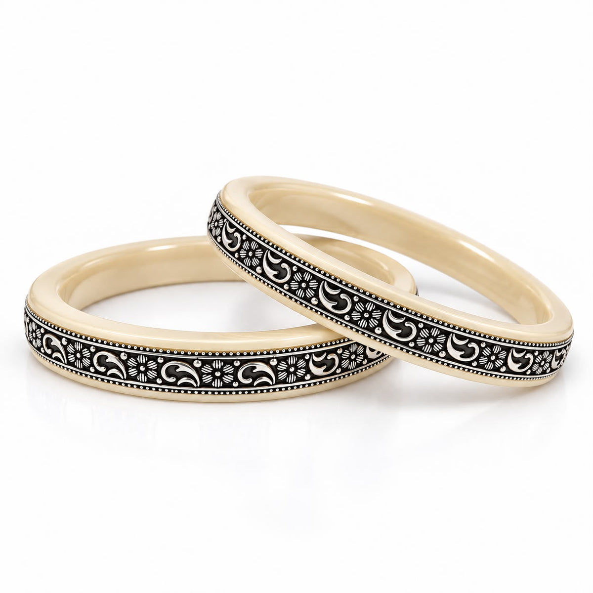 Original 99.5% Pure Silver Floral Designer Bangle | Traditional Rajasthani Bangle|