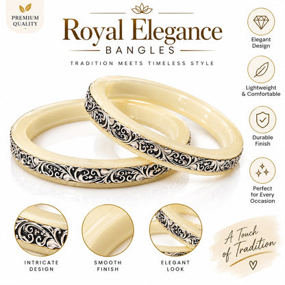 Royal Elegance Rajasthani Silver Bangles| Pure Silver Bangles|
